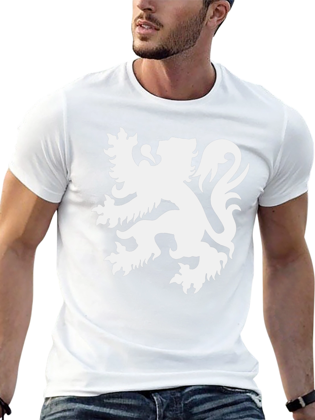 Heraldic Lion Graphic Tee - Mens Black T-Shirt