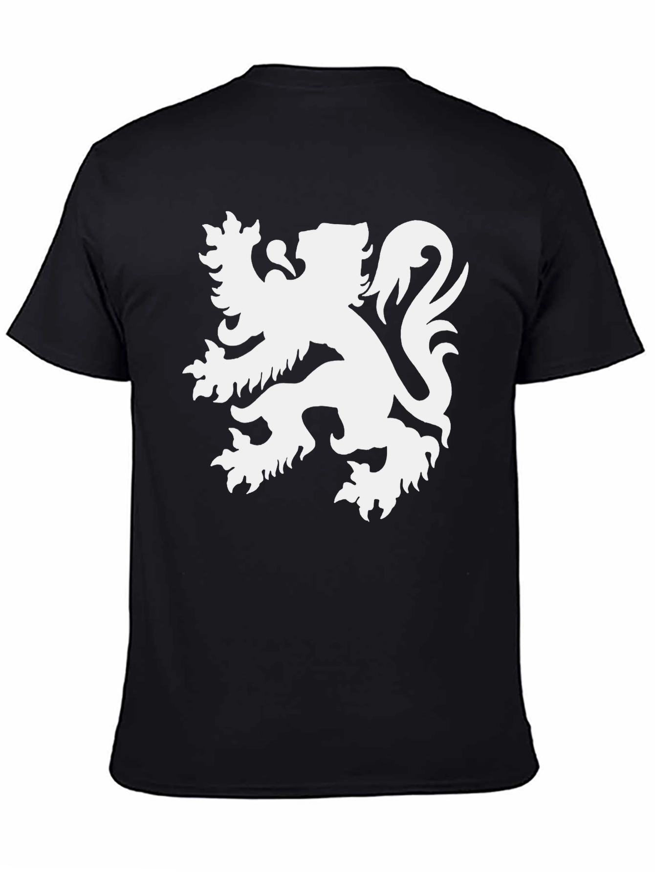 Heraldic Lion Graphic Tee - Mens Black T-Shirt