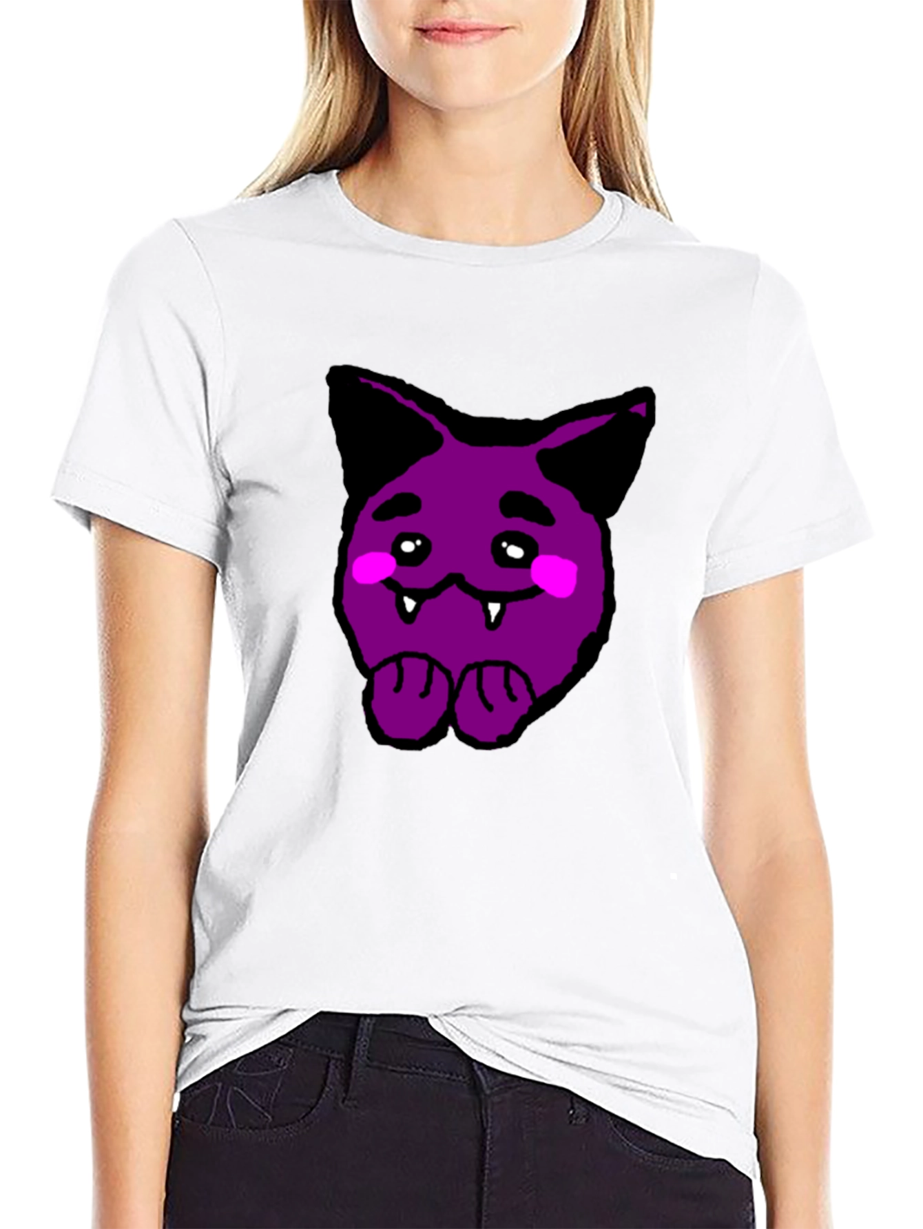 Purple Cartoon Monster Graphic Tee