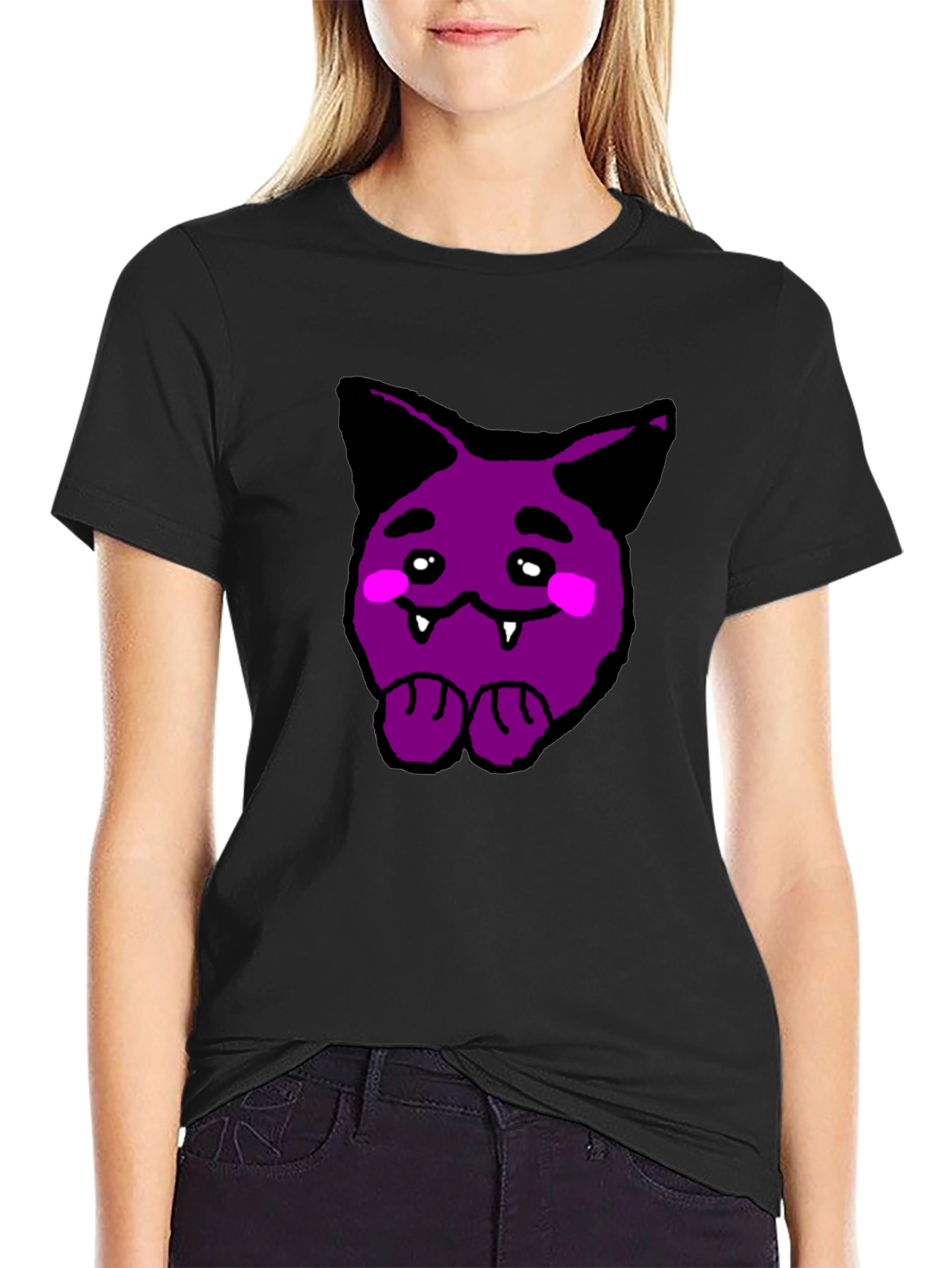 Purple Cartoon Monster Graphic Tee