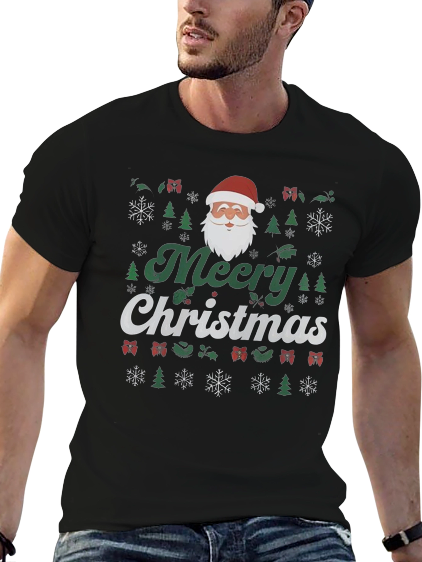 Festive Merry Christmas Graphic Tee