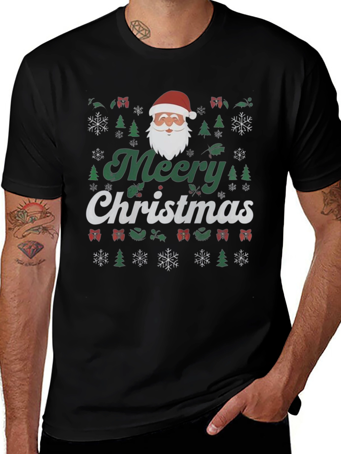 Festive Merry Christmas Graphic Tee