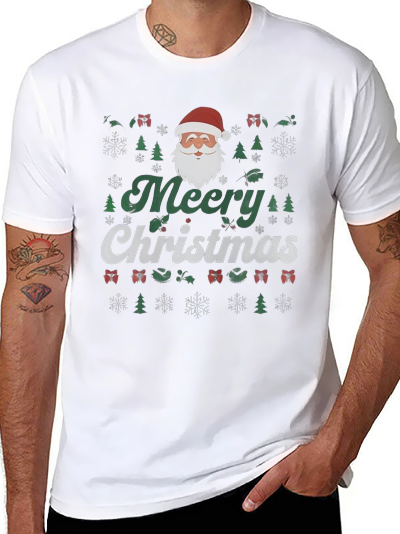 Festive Merry Christmas Graphic Tee