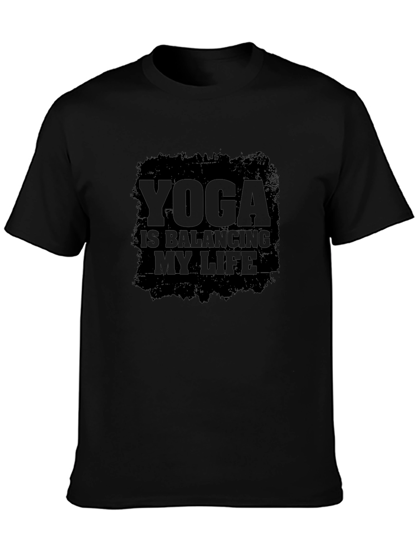 Yoga Is Balancing My Life Black T-Shirt