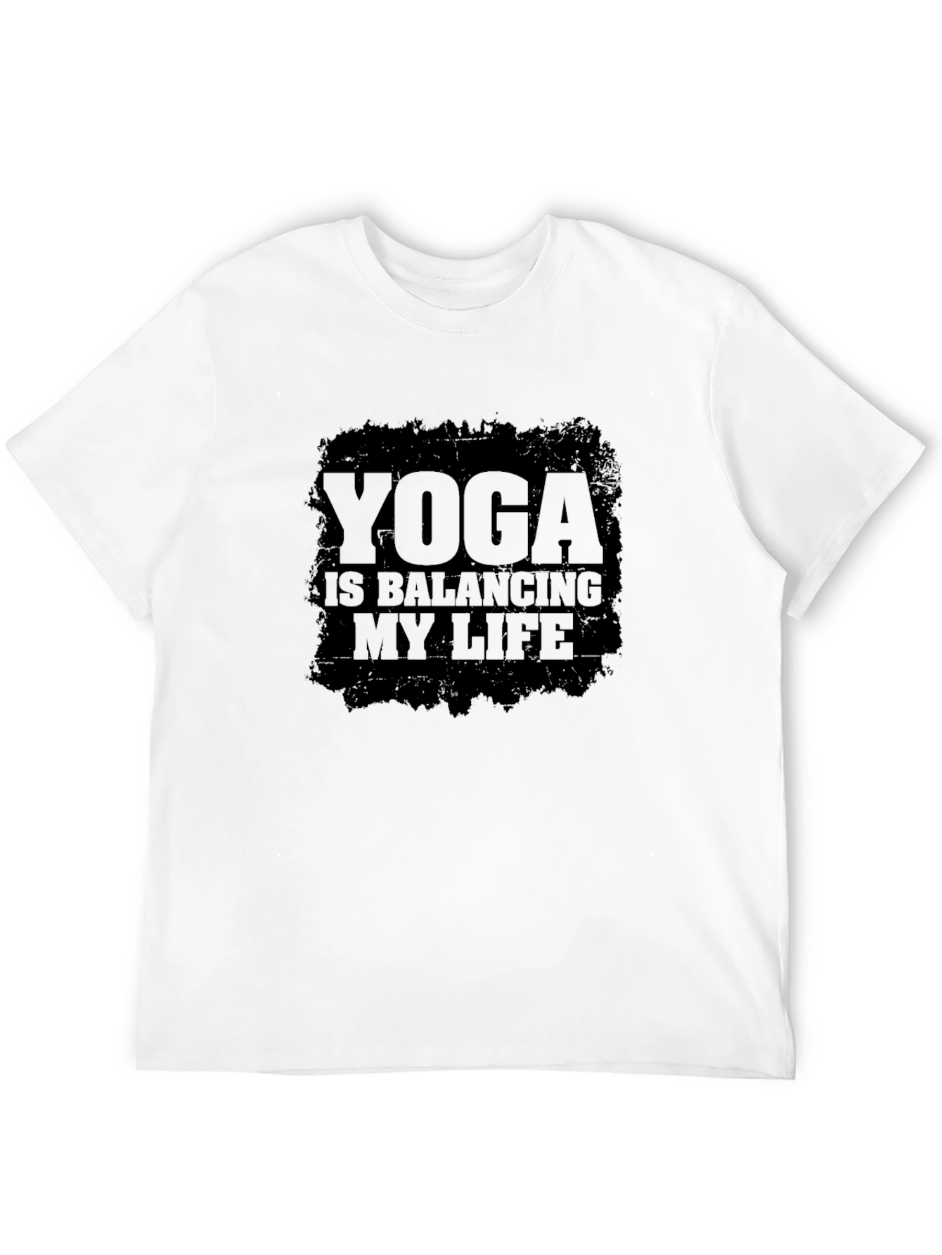 Yoga Is Balancing My Life Black T-Shirt