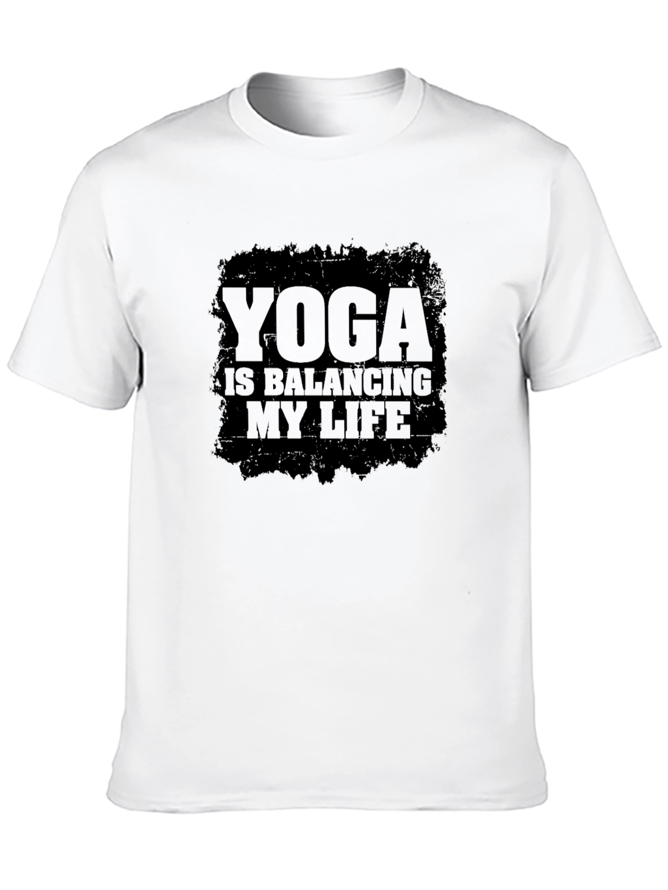 Yoga Is Balancing My Life Black T-Shirt