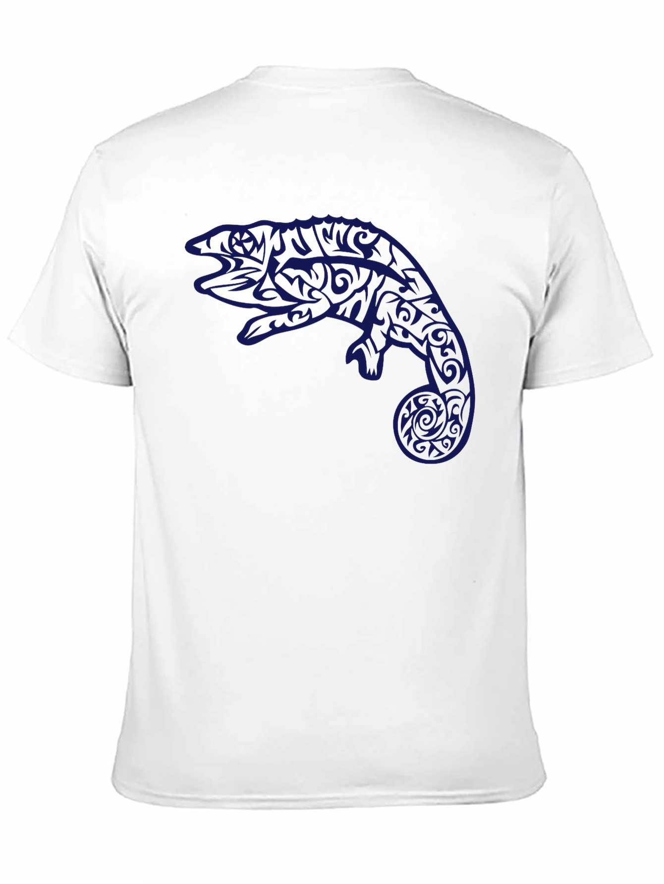 Tribal Chameleon Graphic Tee - Black