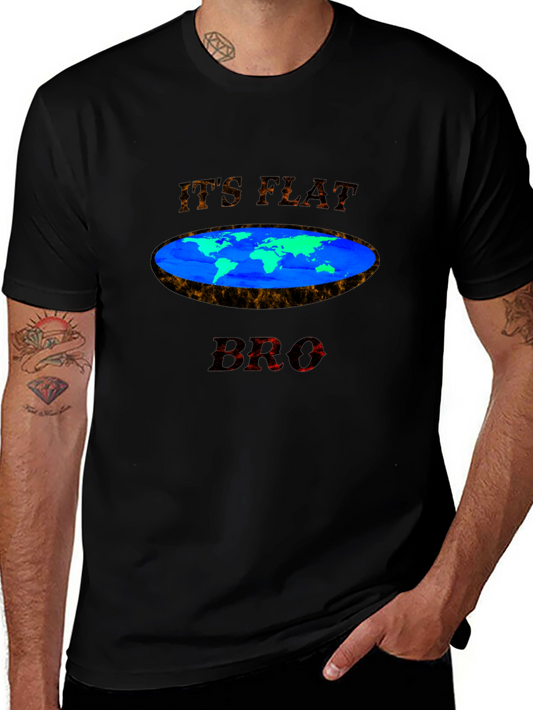 Flat Earth Conspiracy Graphic T-Shirt