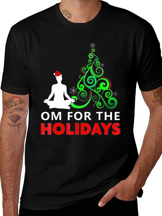 Om for the Holidays Christmas Yoga T-Shirt