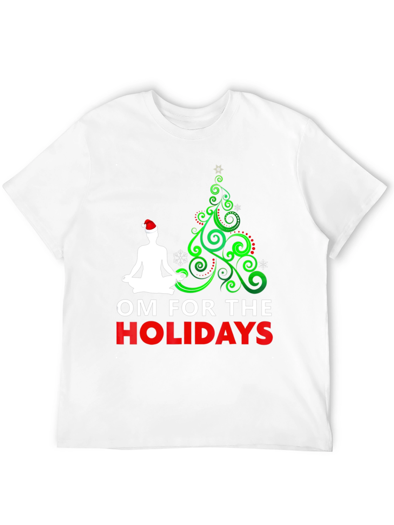 Om for the Holidays Christmas Yoga T-Shirt
