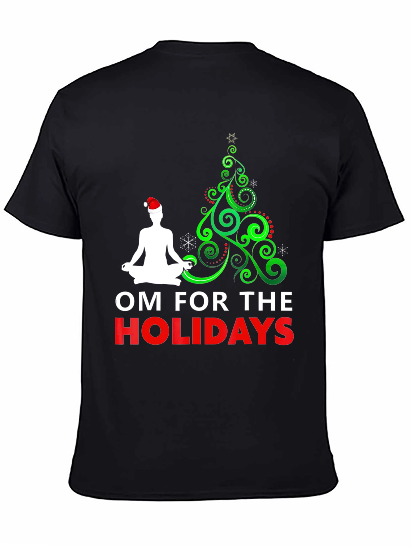 Om for the Holidays Christmas Yoga T-Shirt