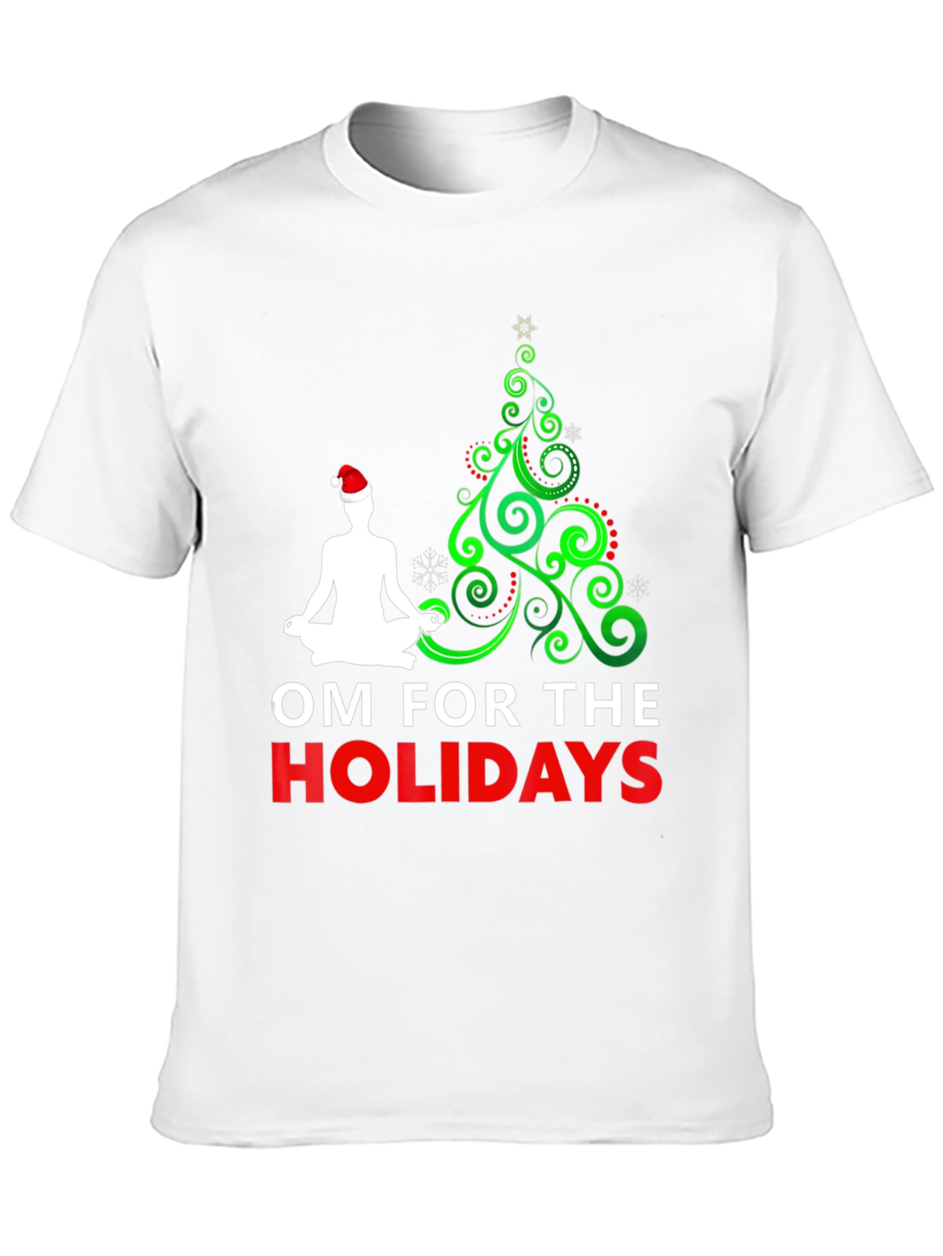 Om for the Holidays Christmas Yoga T-Shirt
