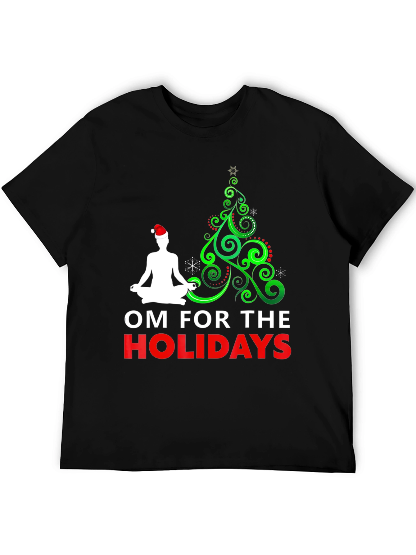 Om for the Holidays Christmas Yoga T-Shirt