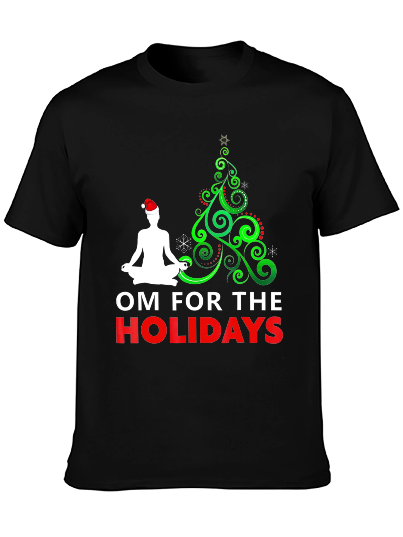 Om for the Holidays Christmas Yoga T-Shirt