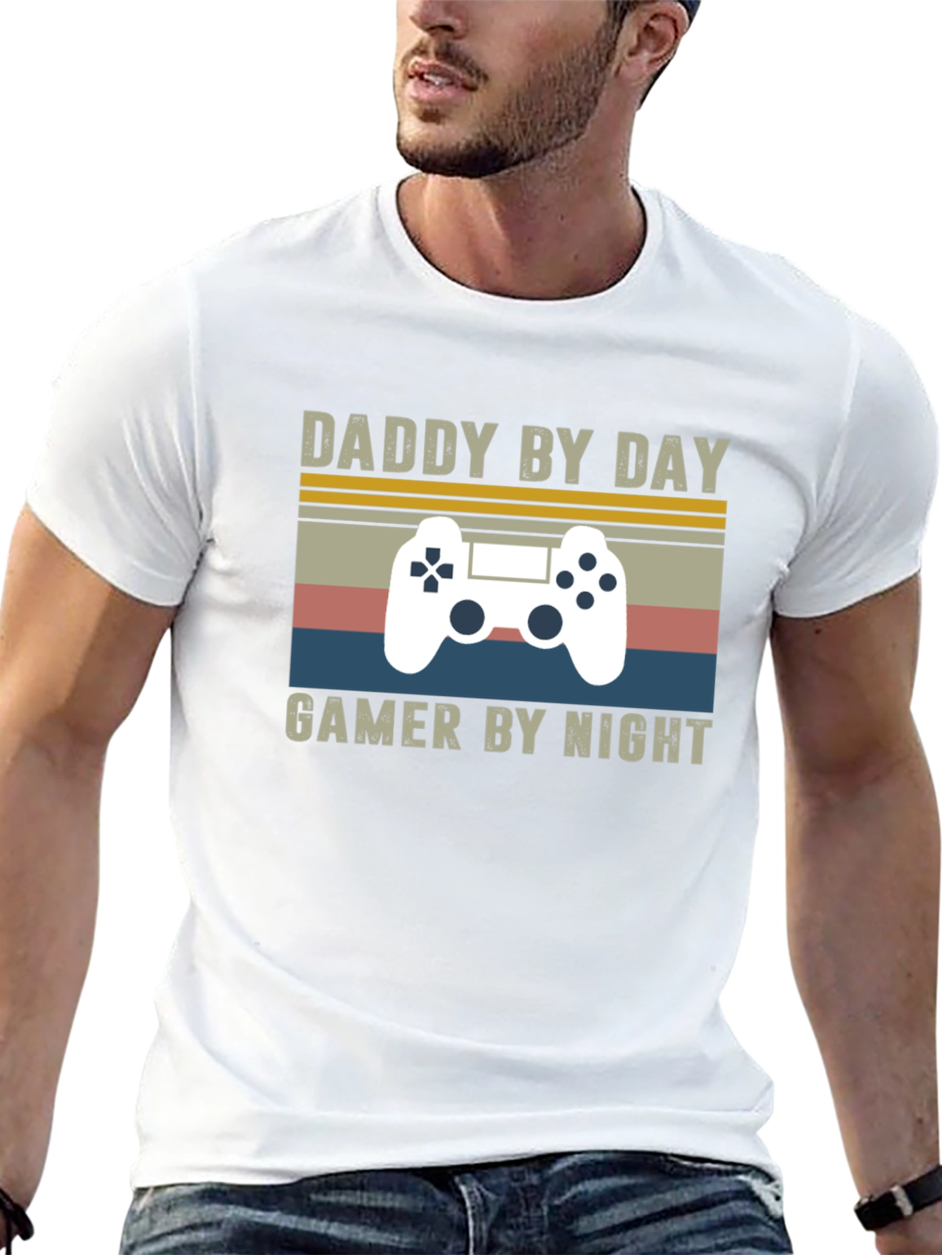 Daddy by Day Gamer by Night Graphic T-Shirt