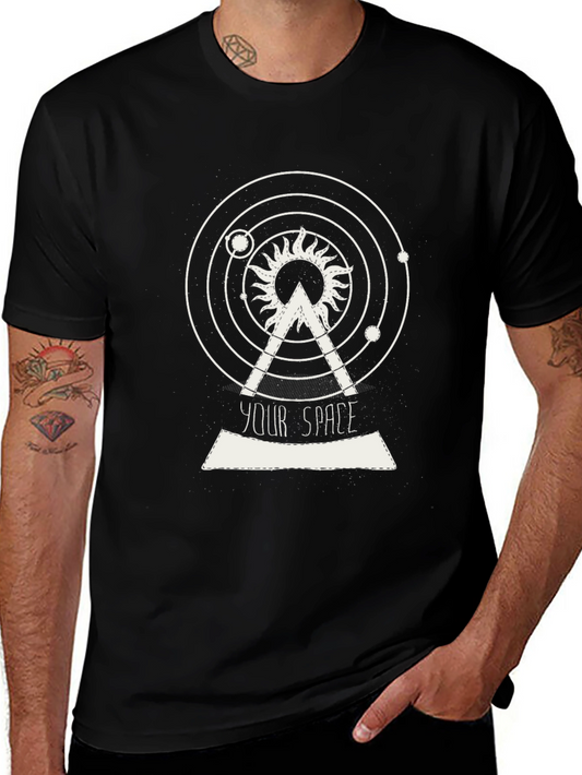 Cosmic Your Space Graphic Tee - Soft Black Cotton Comfort