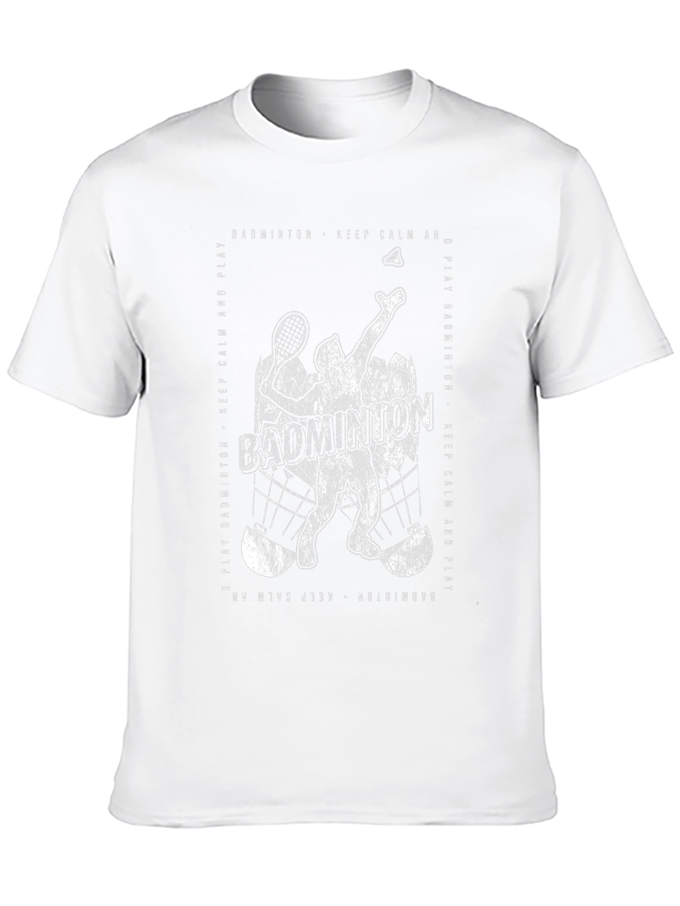 Badminton Player Graphic T-Shirt - Keep Calm and Play