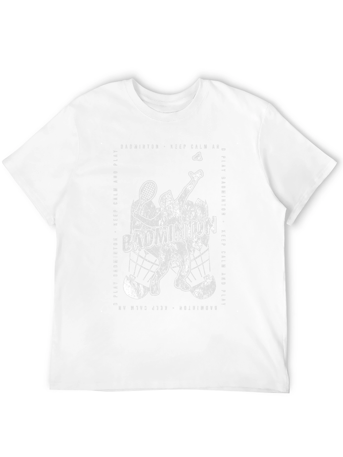 Badminton Player Graphic T-Shirt - Keep Calm and Play