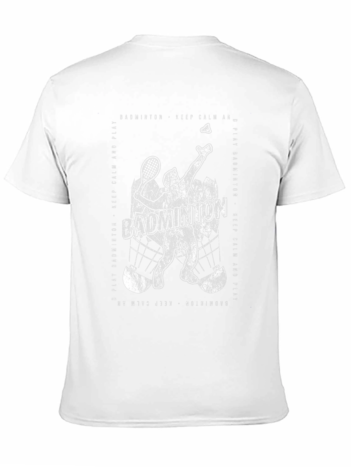 Badminton Player Graphic T-Shirt - Keep Calm and Play