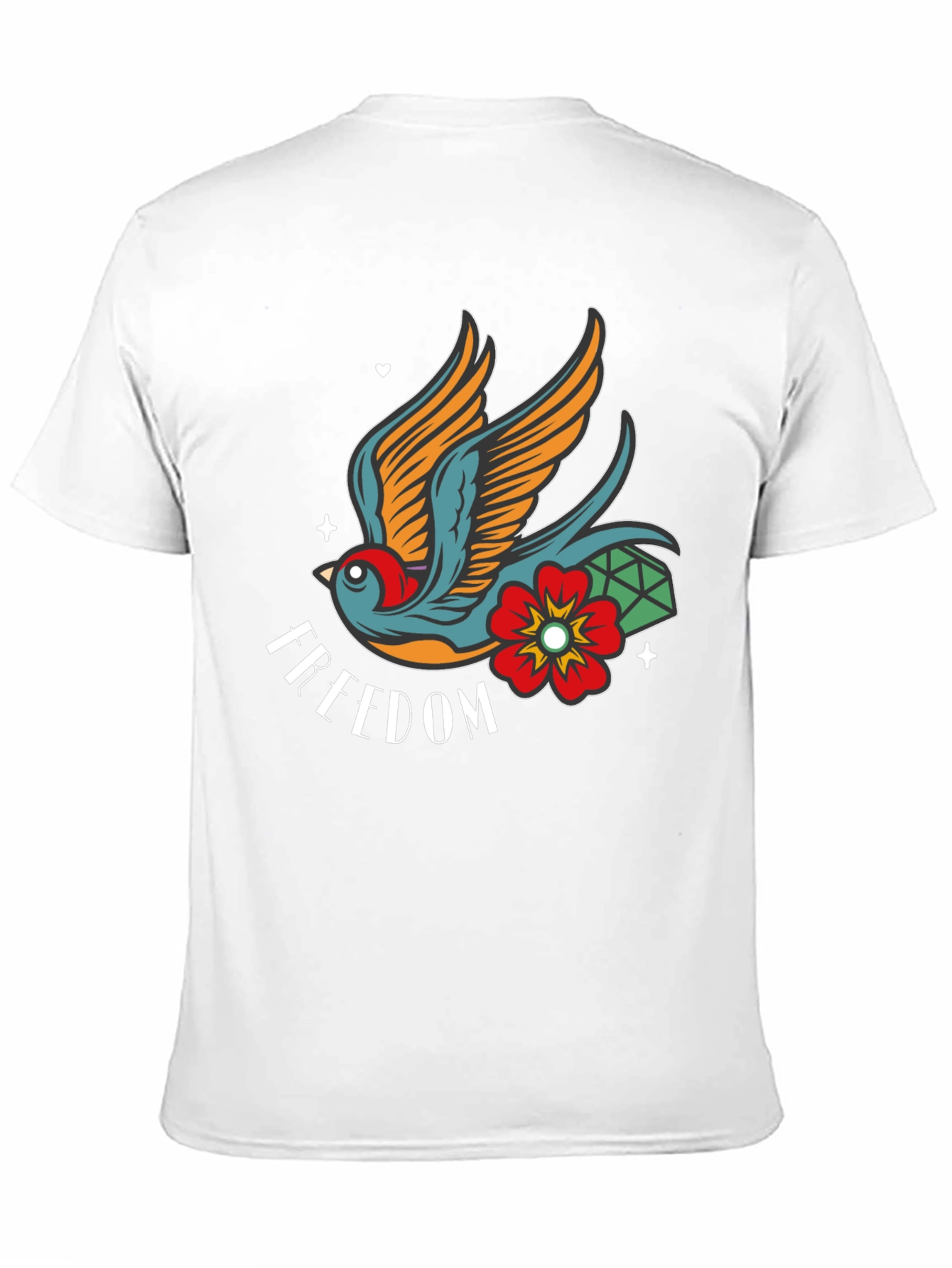 Freedom Bird Graphic Tee - Classic Tattoo Style