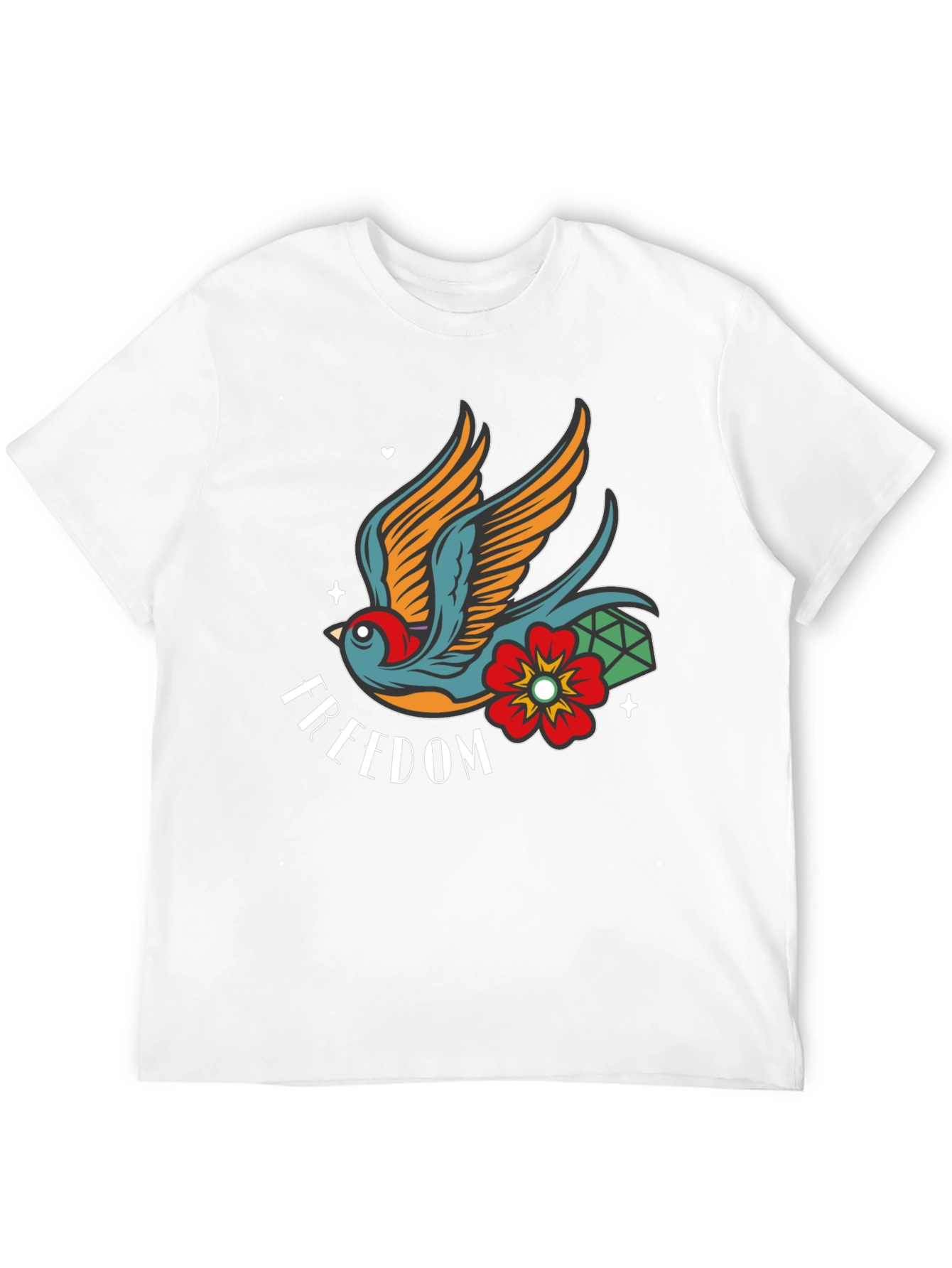 Freedom Bird Graphic Tee - Classic Tattoo Style