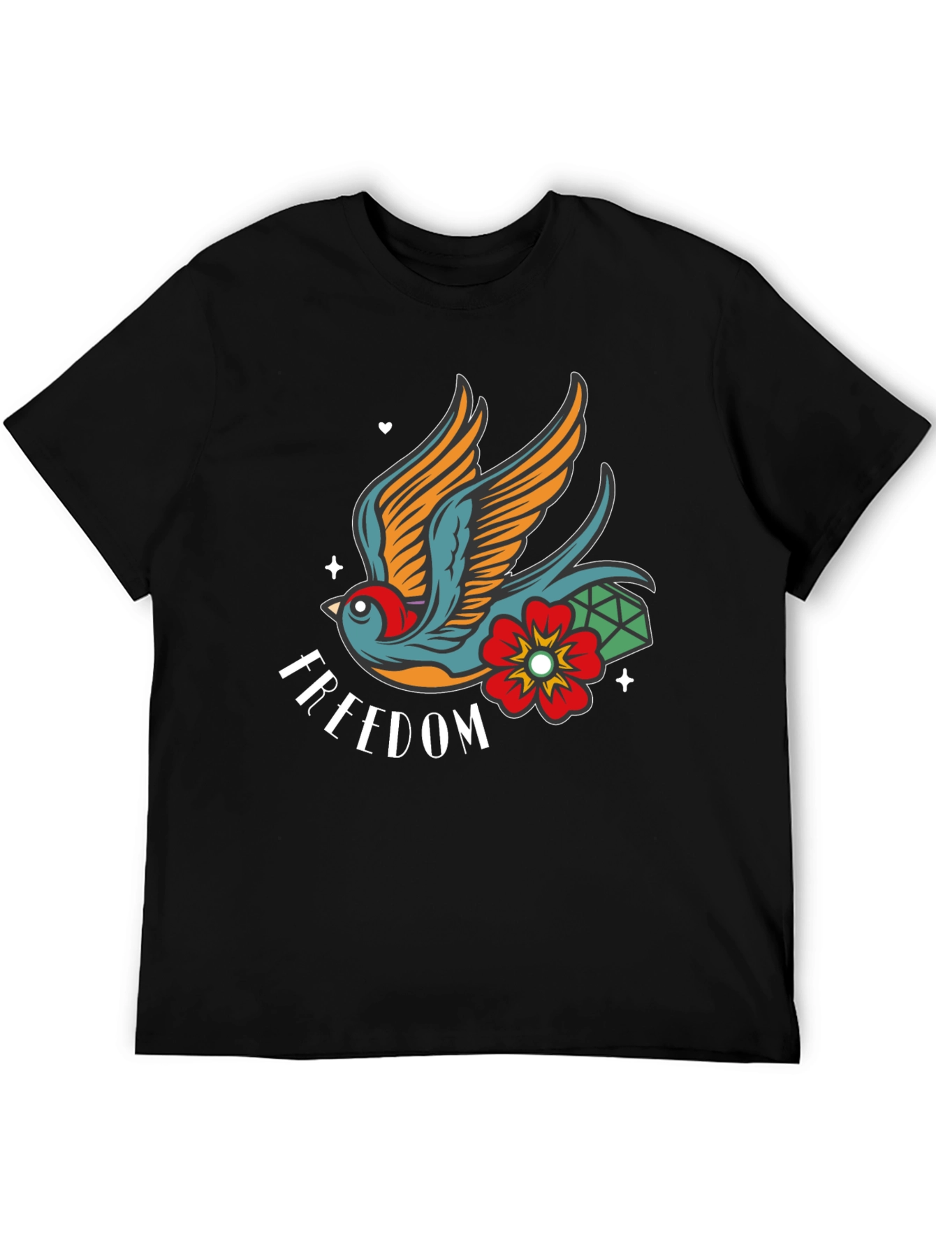 Freedom Bird Graphic Tee - Classic Tattoo Style