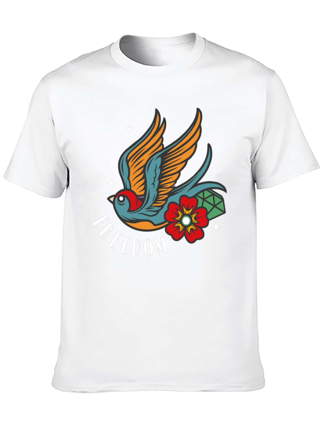 Freedom Bird Graphic Tee - Classic Tattoo Style