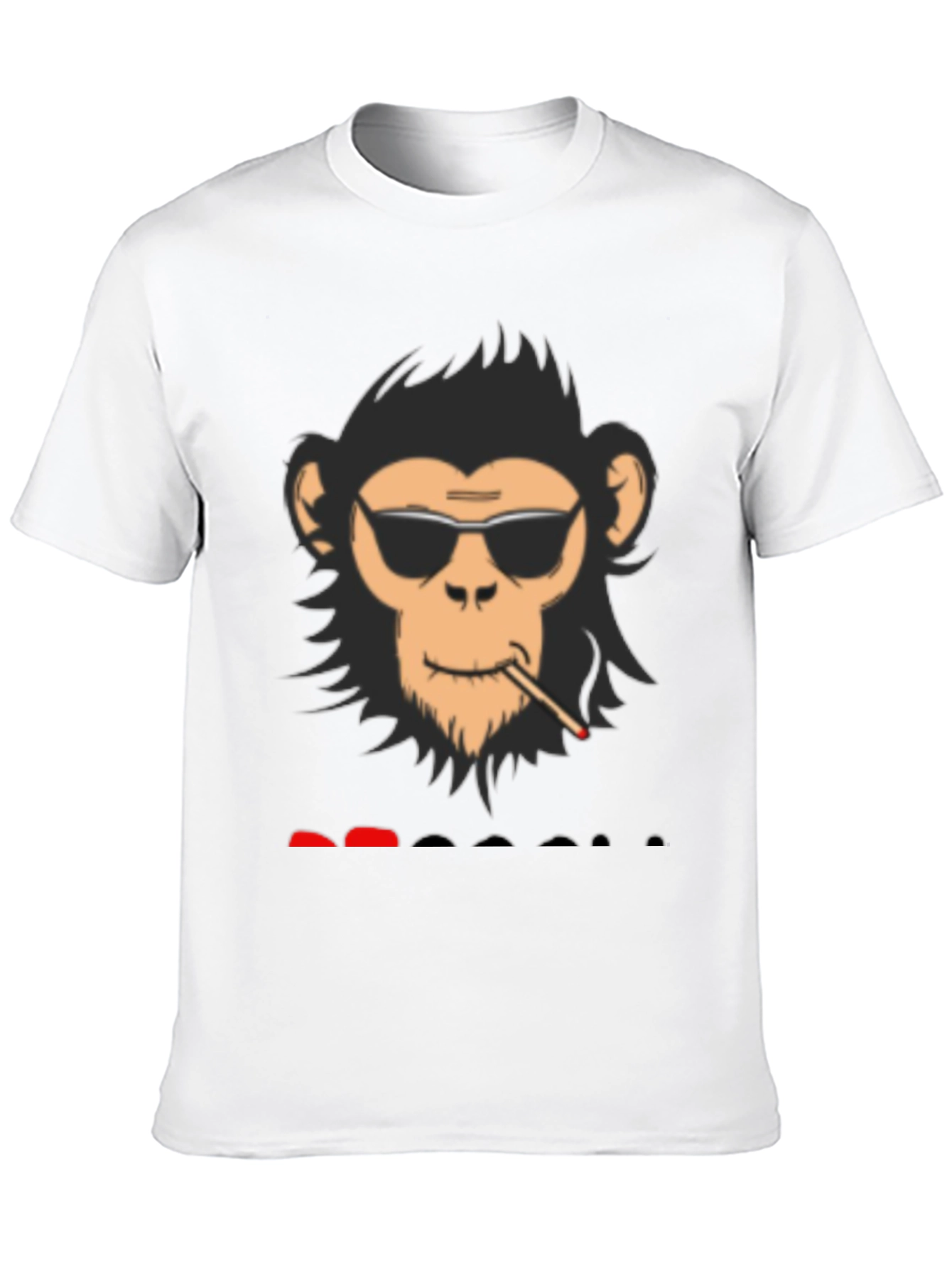 Cool Monkey Graphic Tee - Black Cotton Blend Shirt