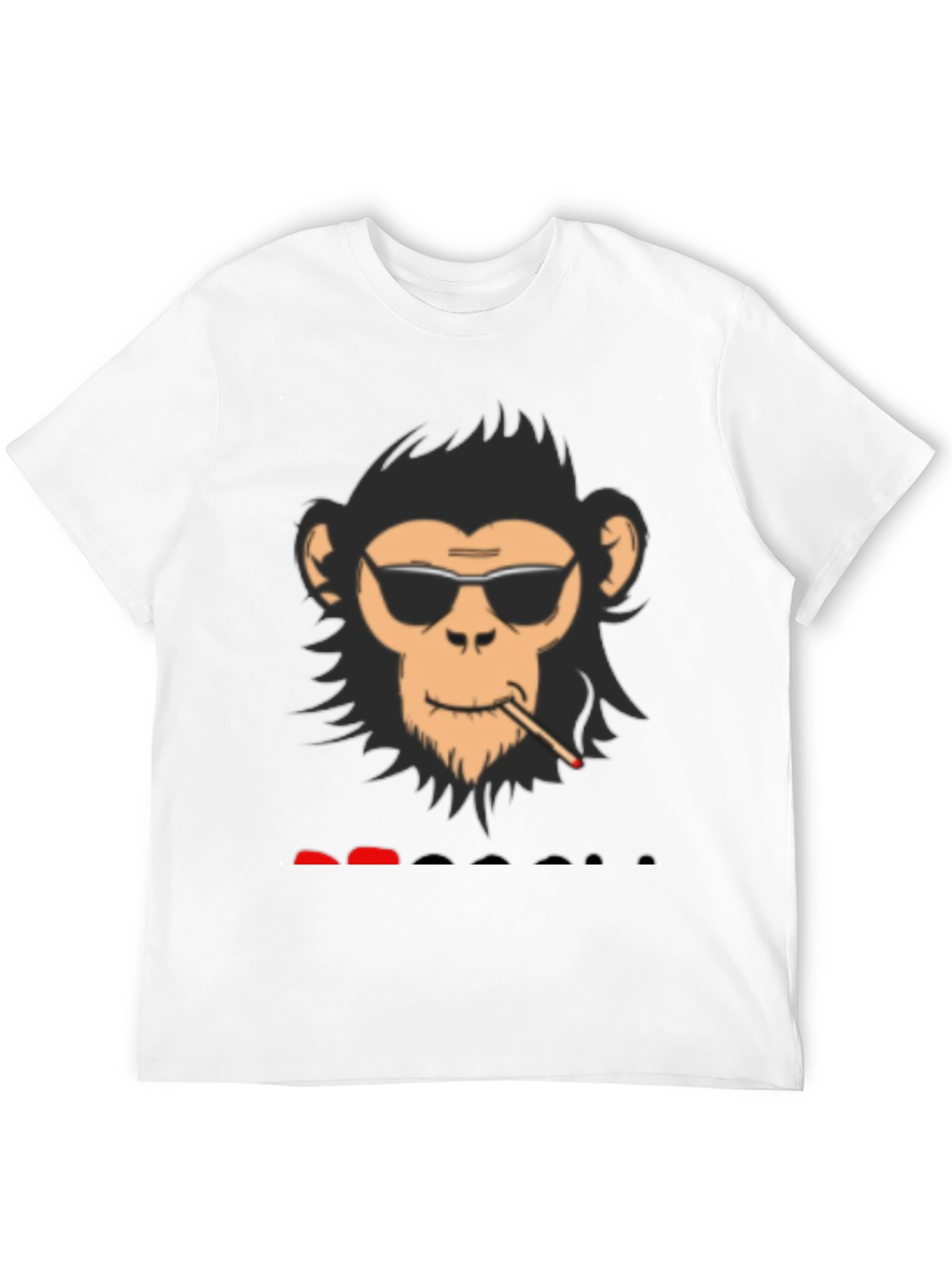 Cool Monkey Graphic Tee - Black Cotton Blend Shirt