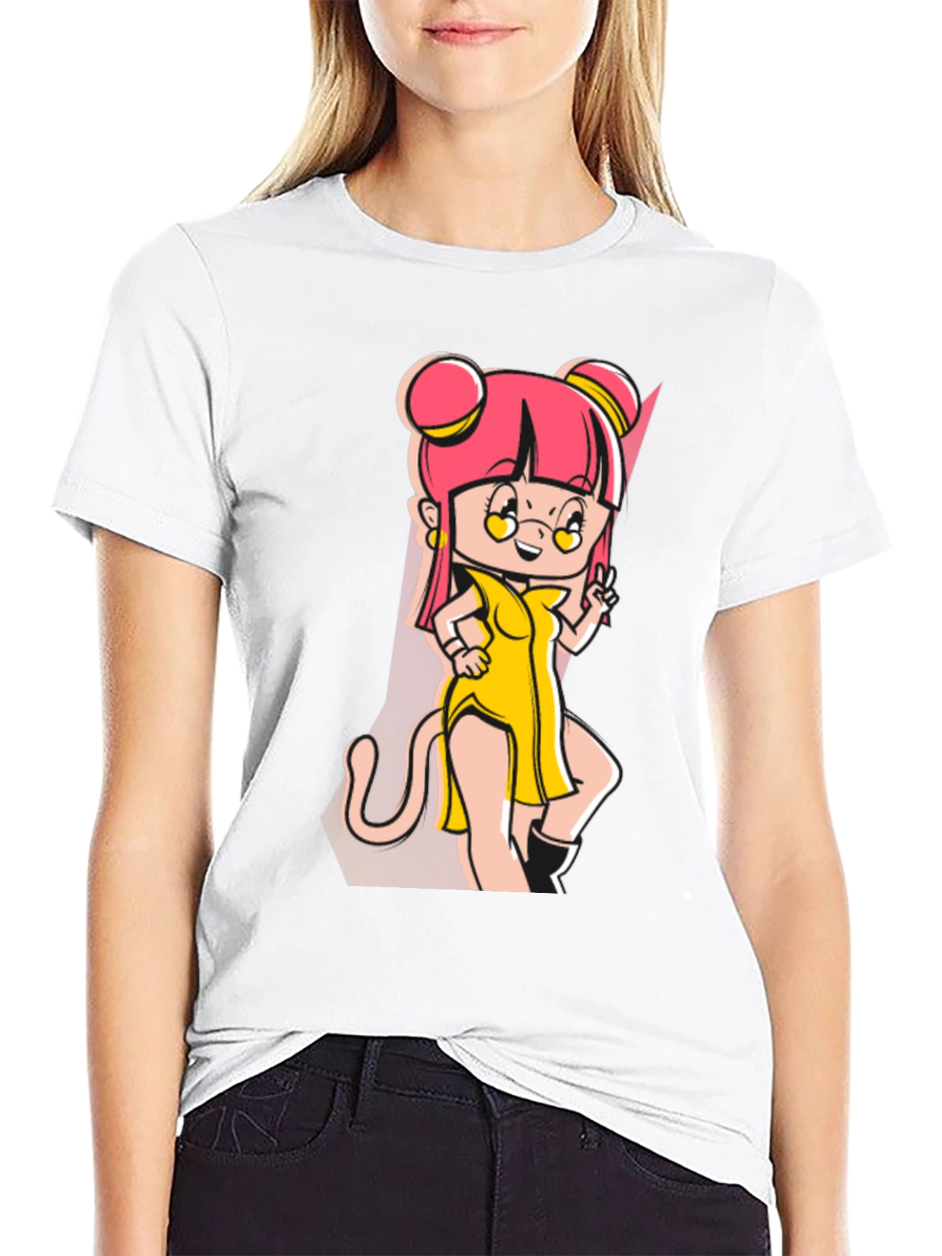 Anime Cartoon Graphic Black T-Shirt