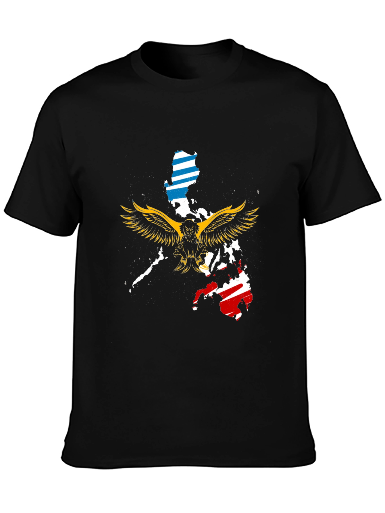 Philippines Eagle Map Black T-Shirt