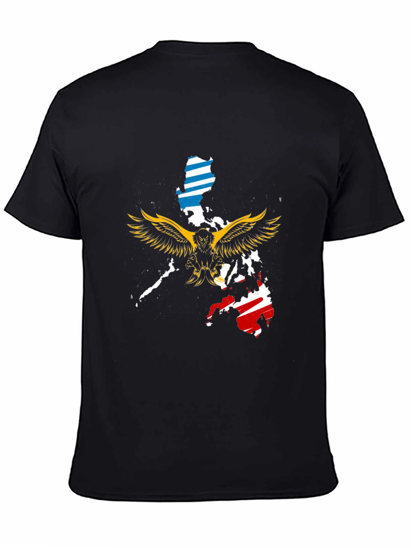 Philippines Eagle Map Black T-Shirt