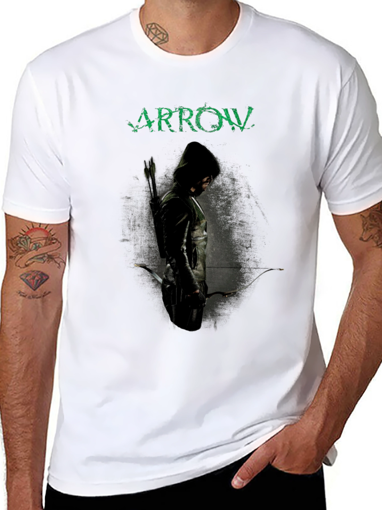 Arrow TV Show T-Shirt - Green Arrow Design