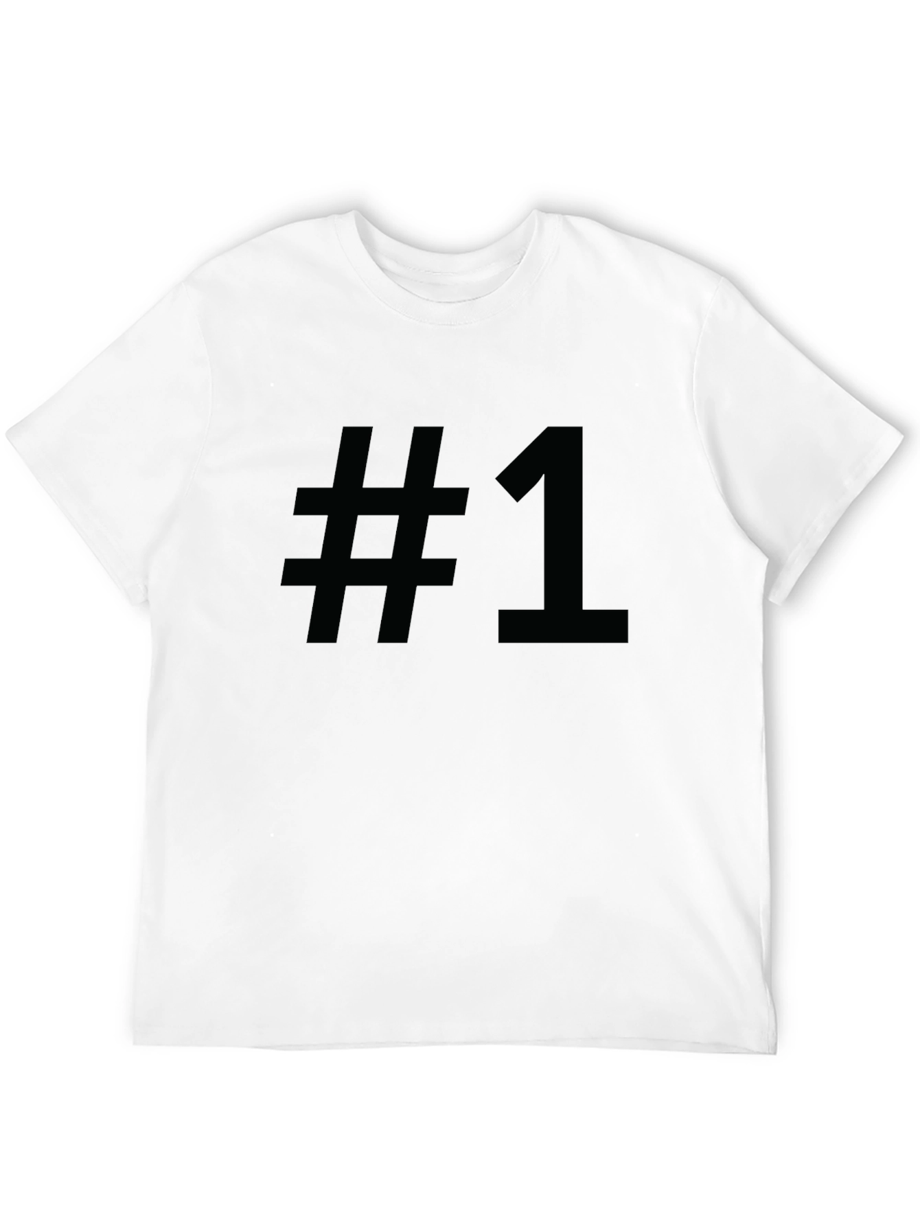 Number One Graphic Tee - Black Cotton T-Shirt