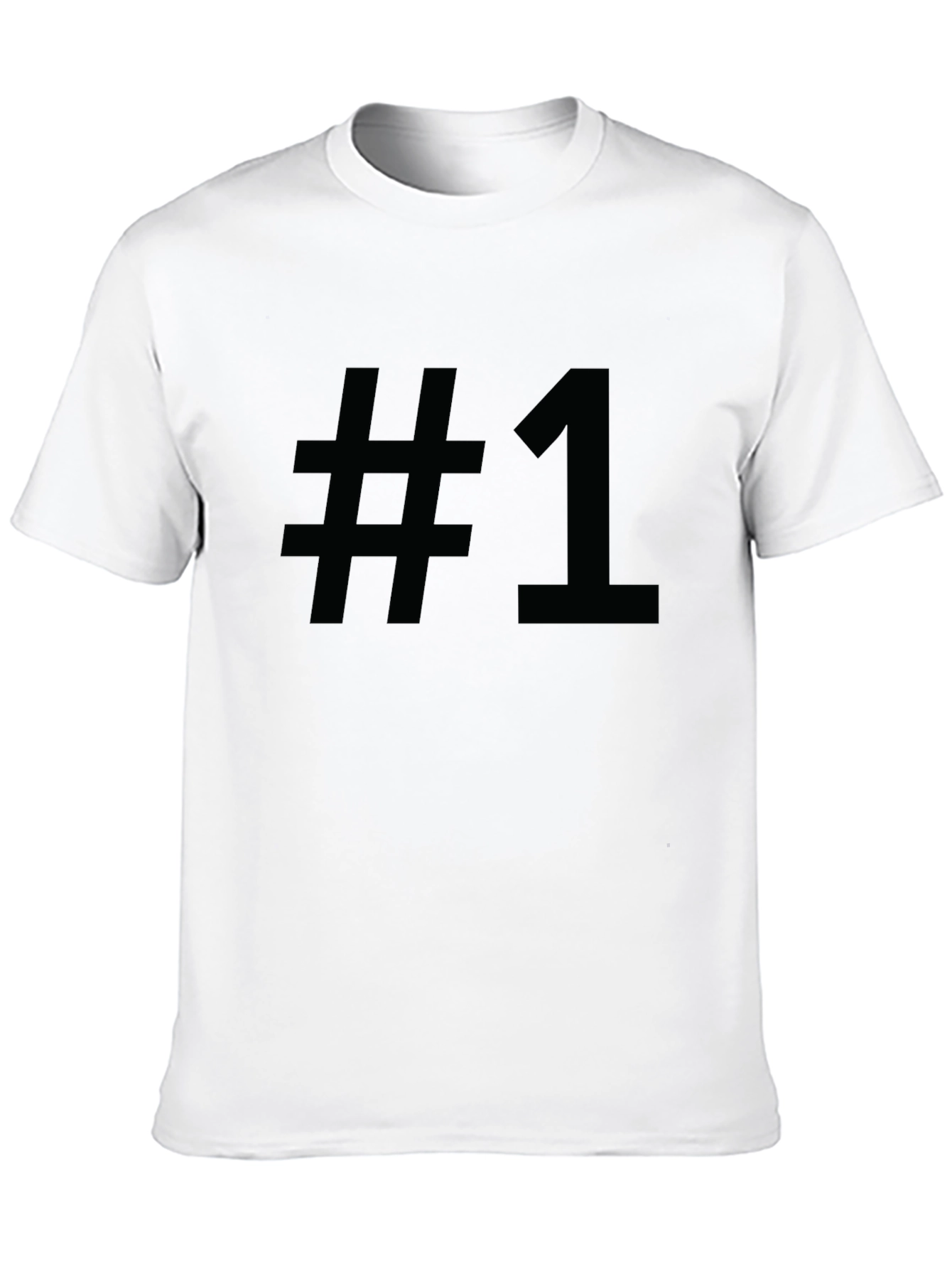 Number One Graphic Tee - Black Cotton T-Shirt