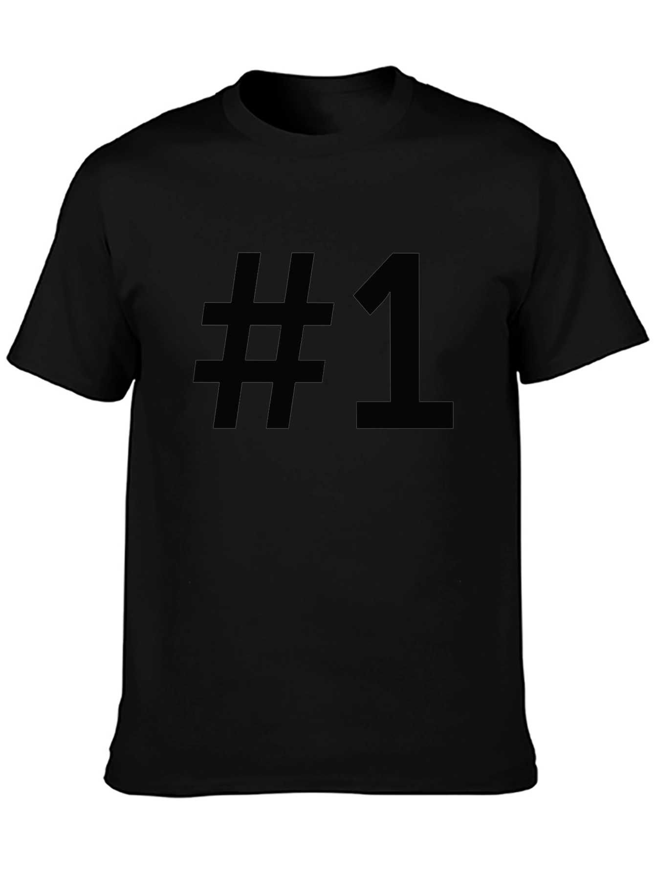 Number One Graphic Tee - Black Cotton T-Shirt