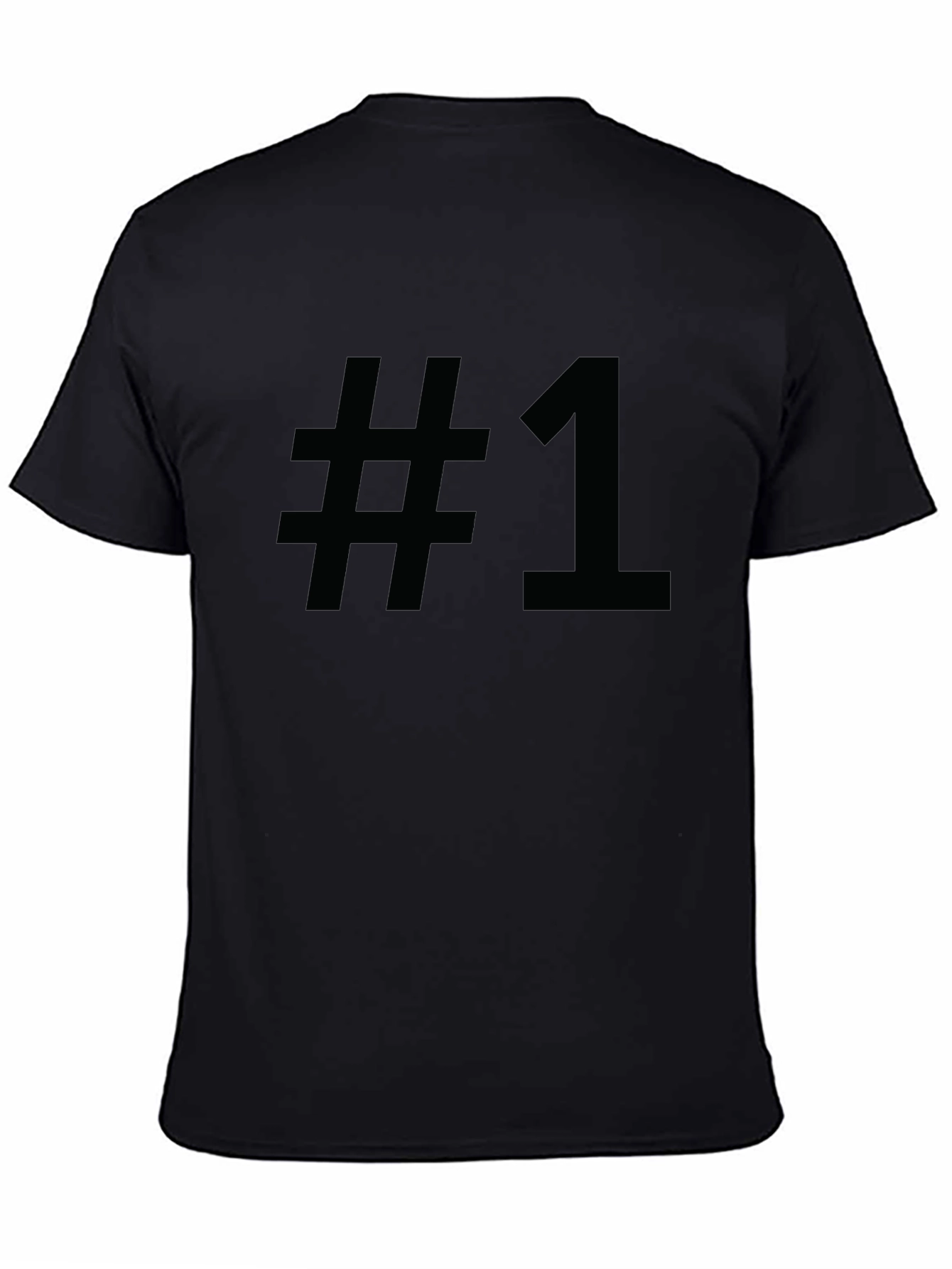 Number One Graphic Tee - Black Cotton T-Shirt