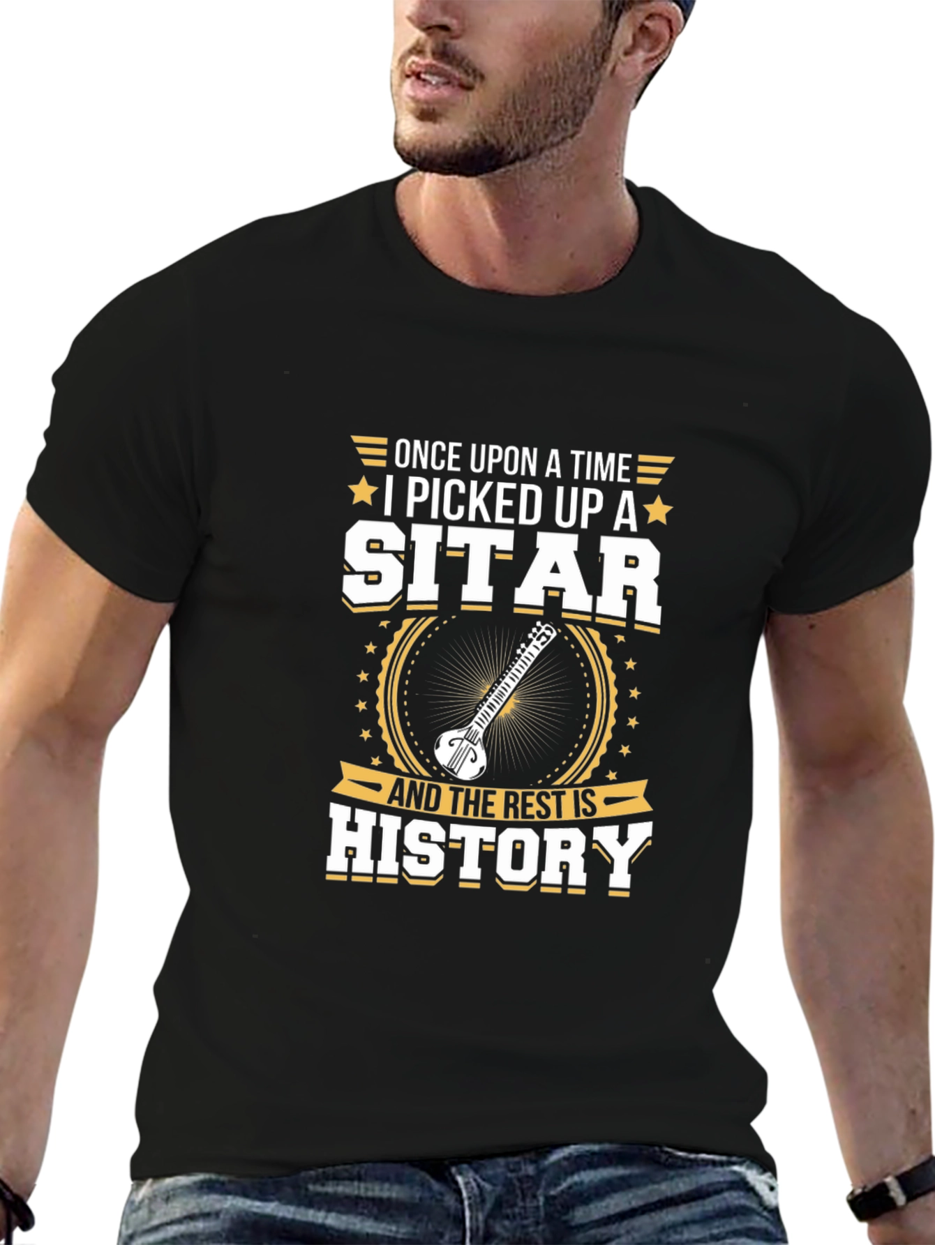 Sitar Musician Graphic Tee - Once Upon A Time
