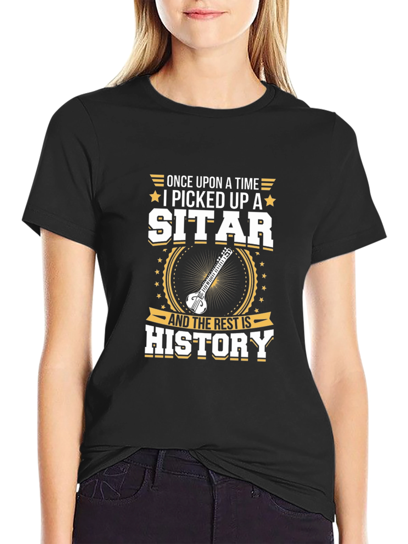 Sitar Musician Graphic Tee - Once Upon A Time