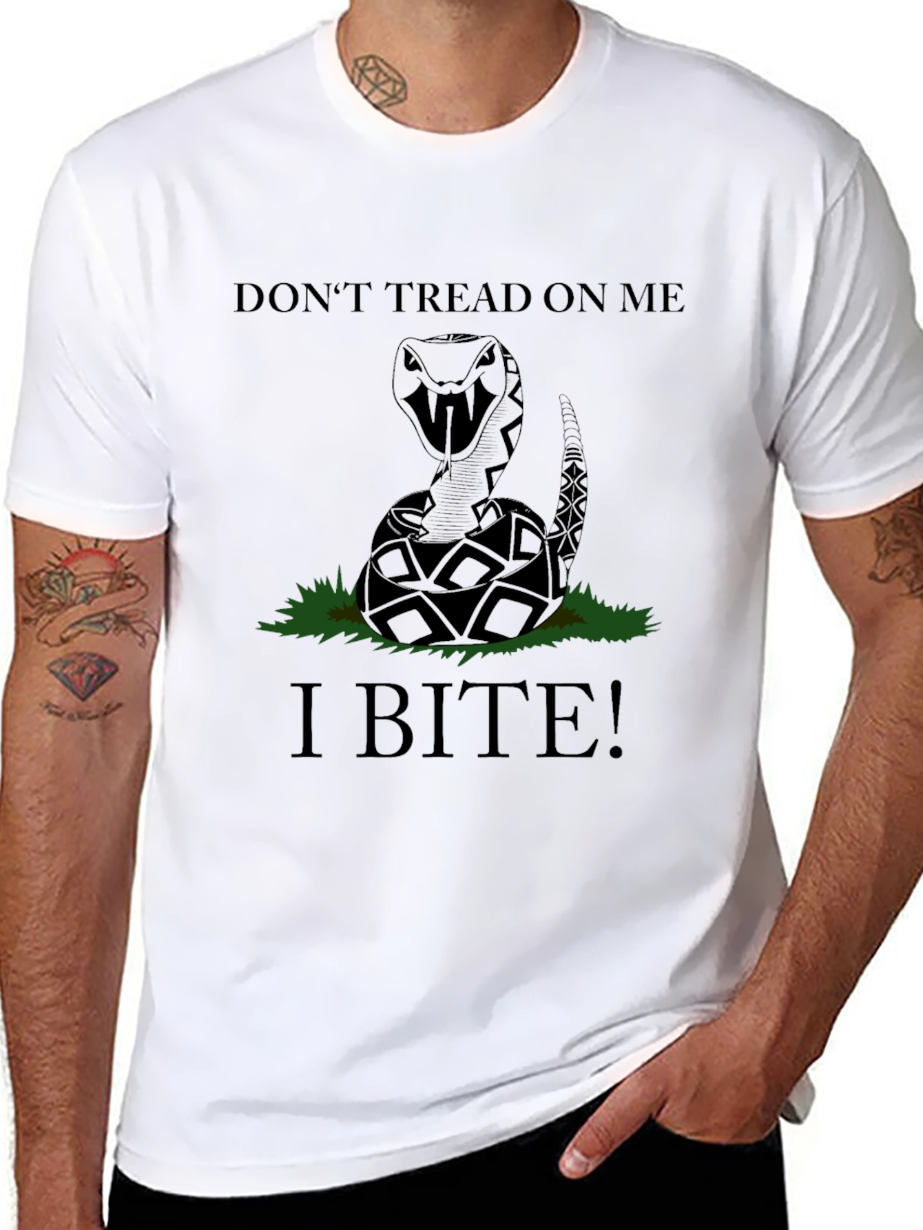 Dont Tread On Me Snake Graphic Tee - Bite!