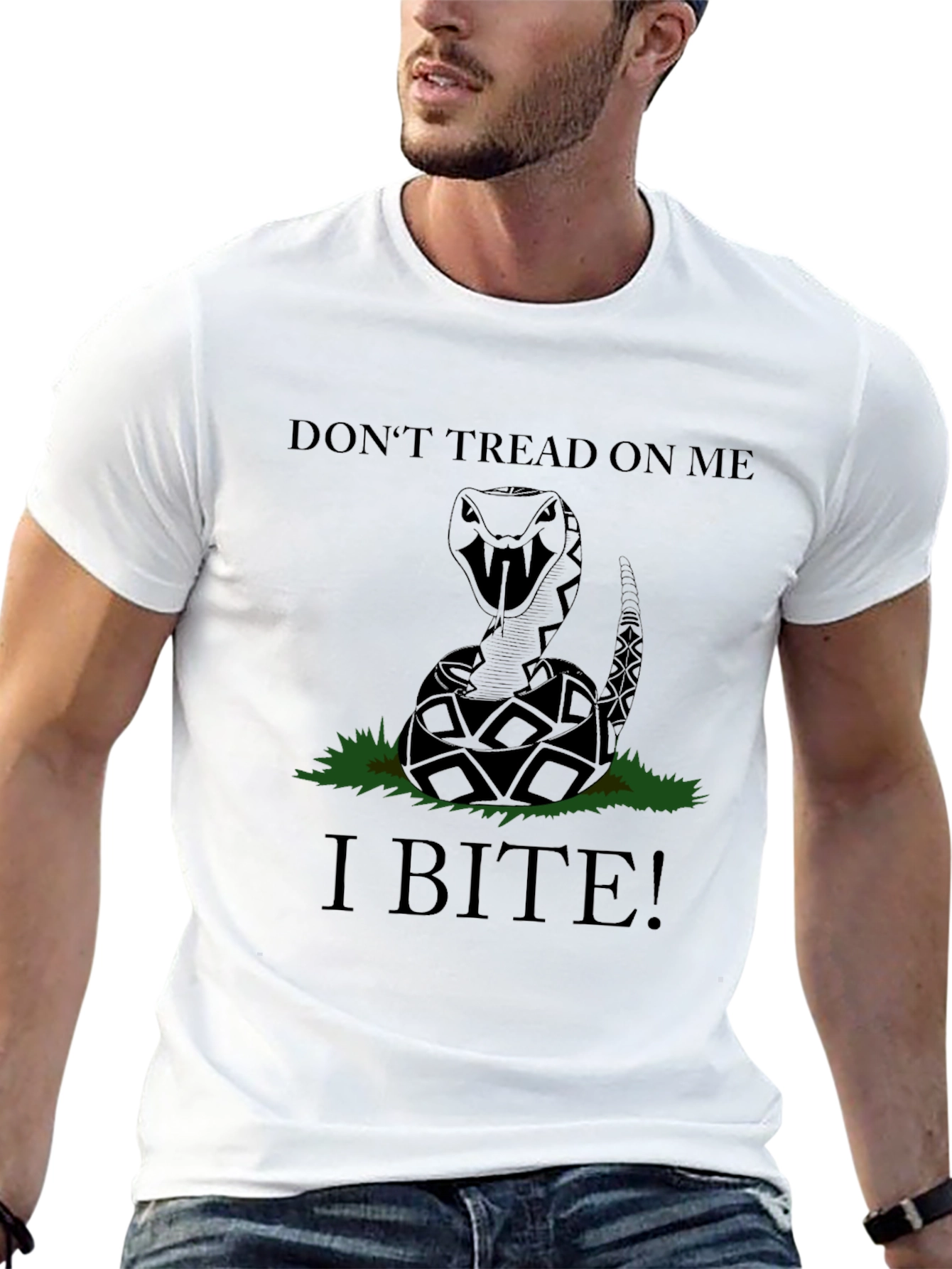 Dont Tread On Me Snake Graphic Tee - Bite!