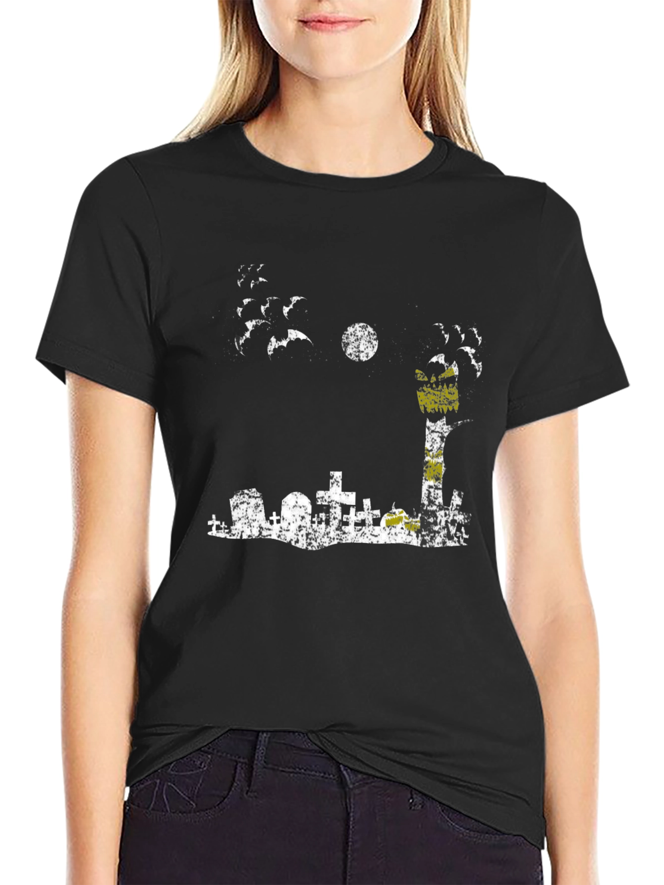 Graveyard Moon T-Shirt | Halloween Graphic Tee