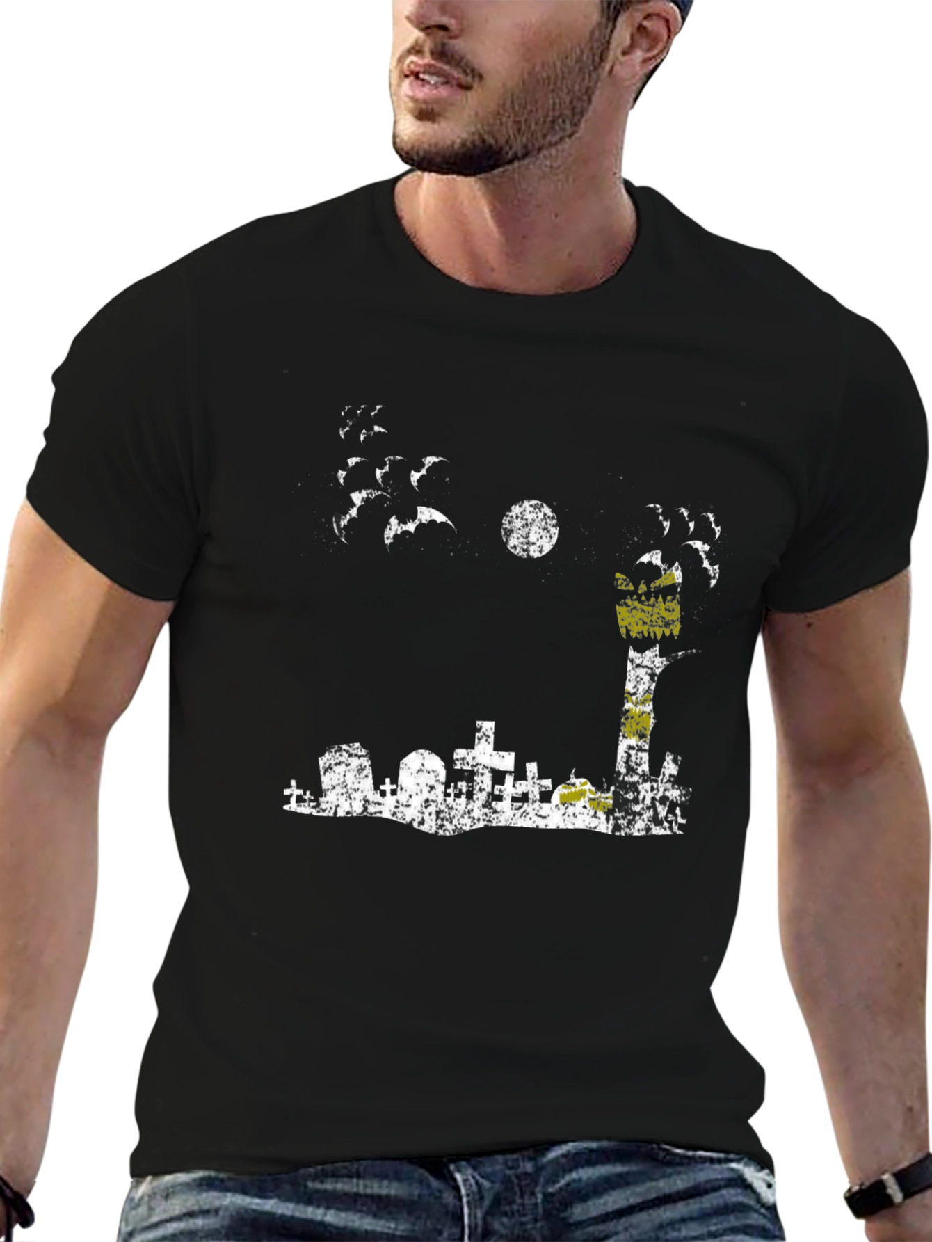 Graveyard Moon T-Shirt | Halloween Graphic Tee