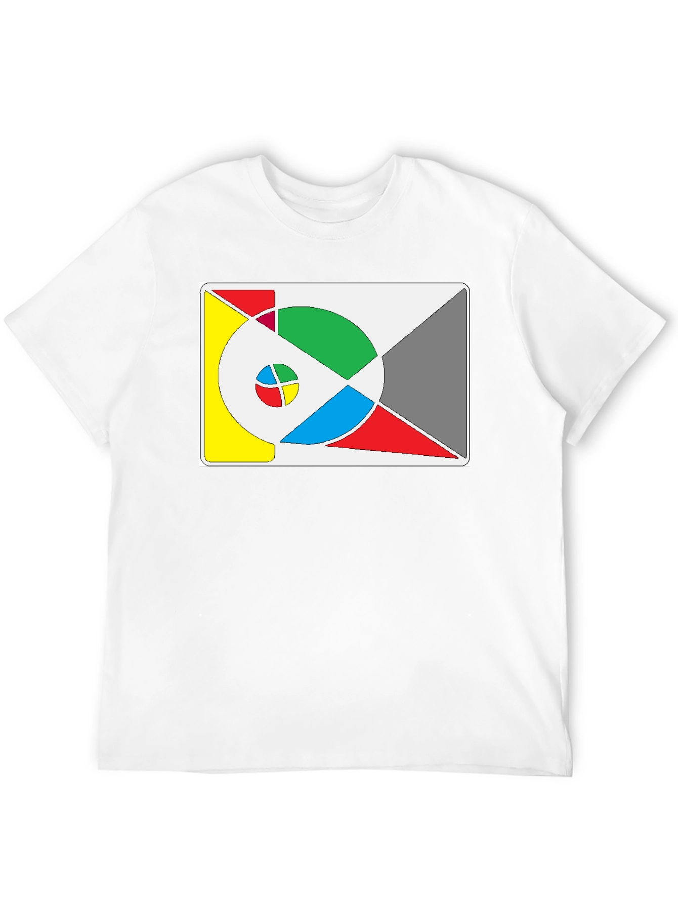 Abstract Geometric Design Black T-Shirt