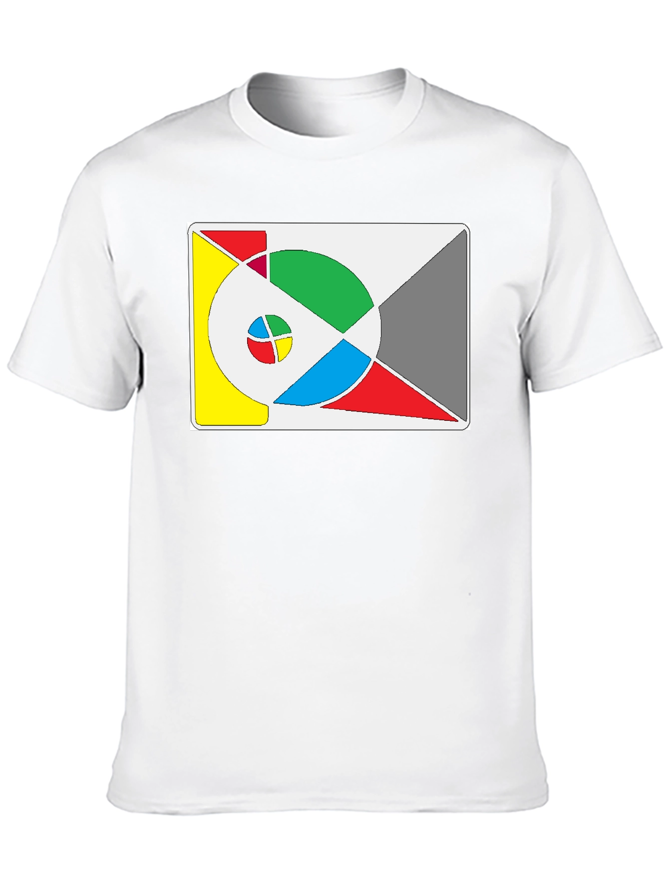 Abstract Geometric Design Black T-Shirt