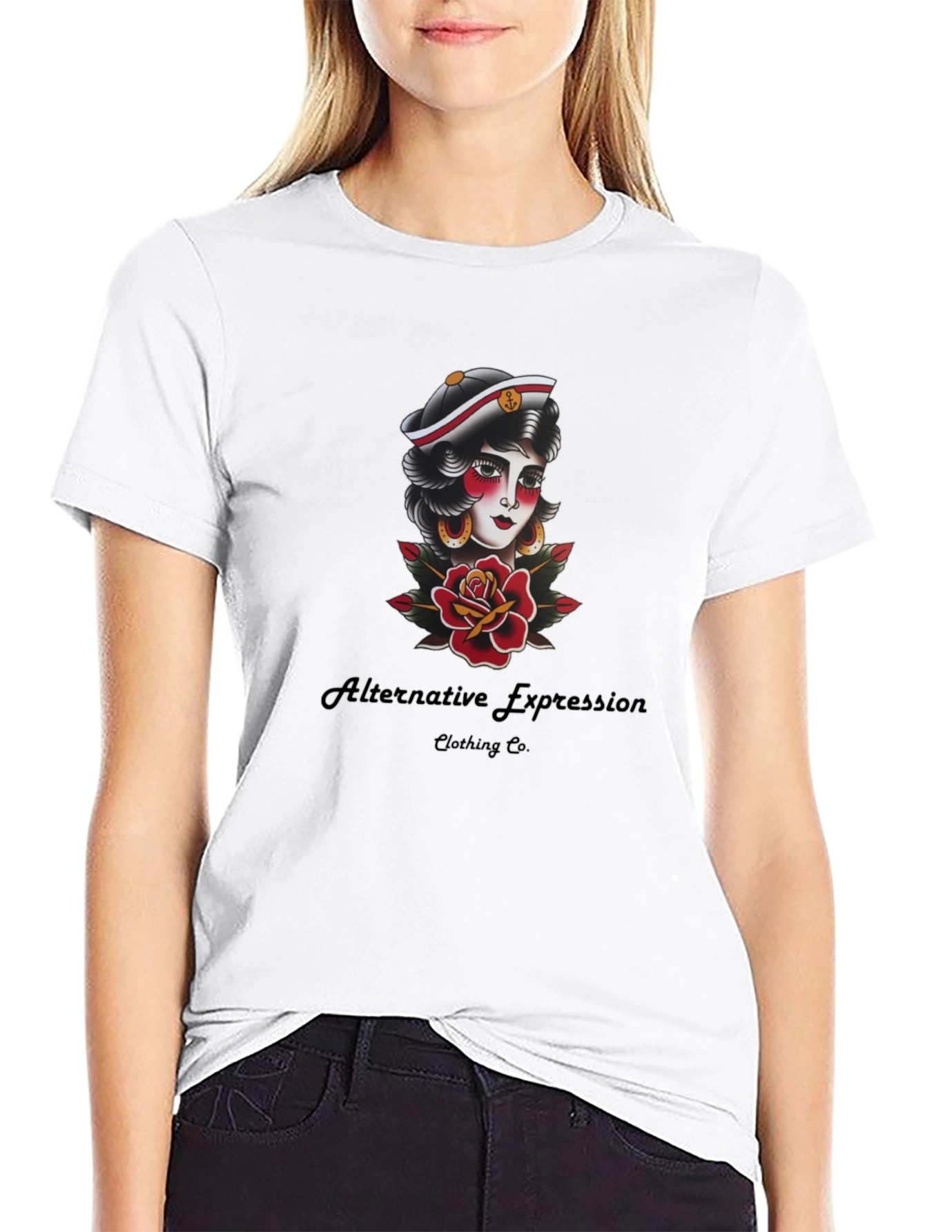 Sailor Tattoo Graphic Black Tee