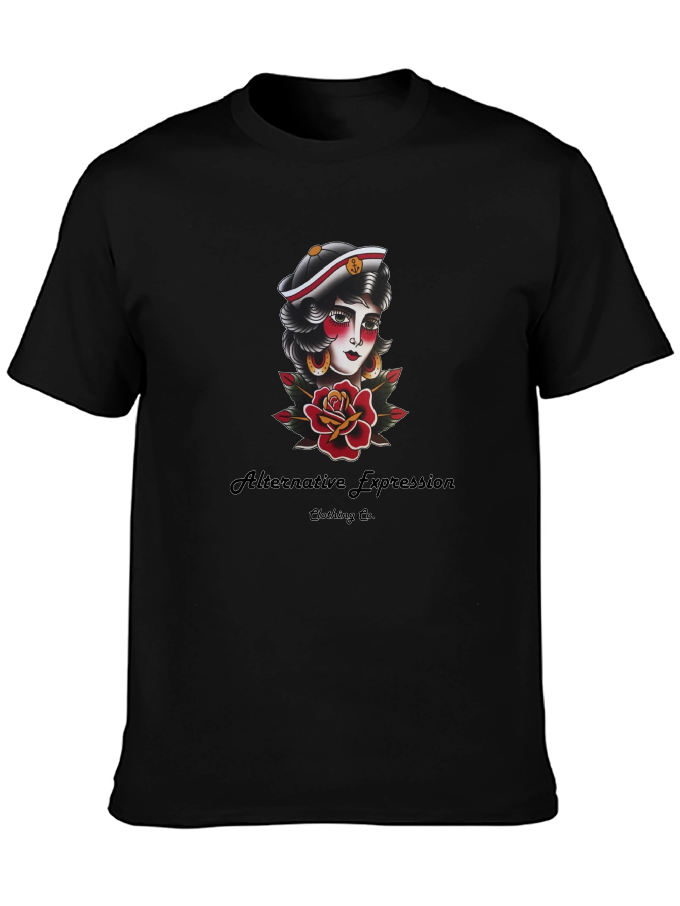 Sailor Tattoo Graphic Black Tee