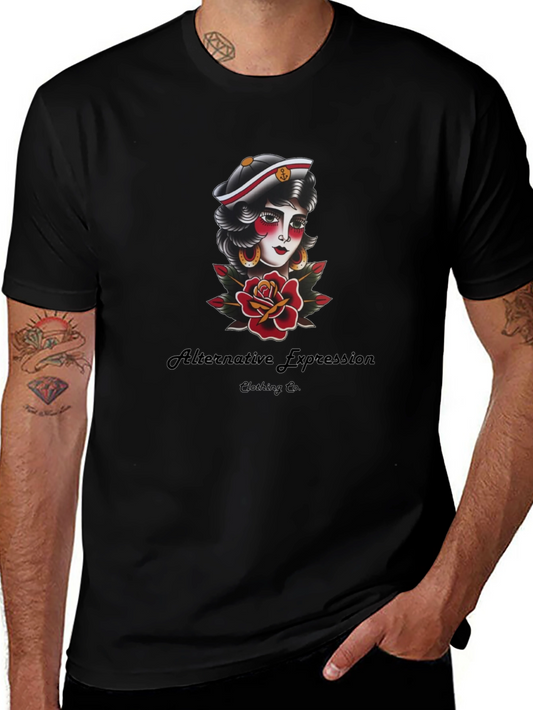Sailor Tattoo Graphic Black Tee