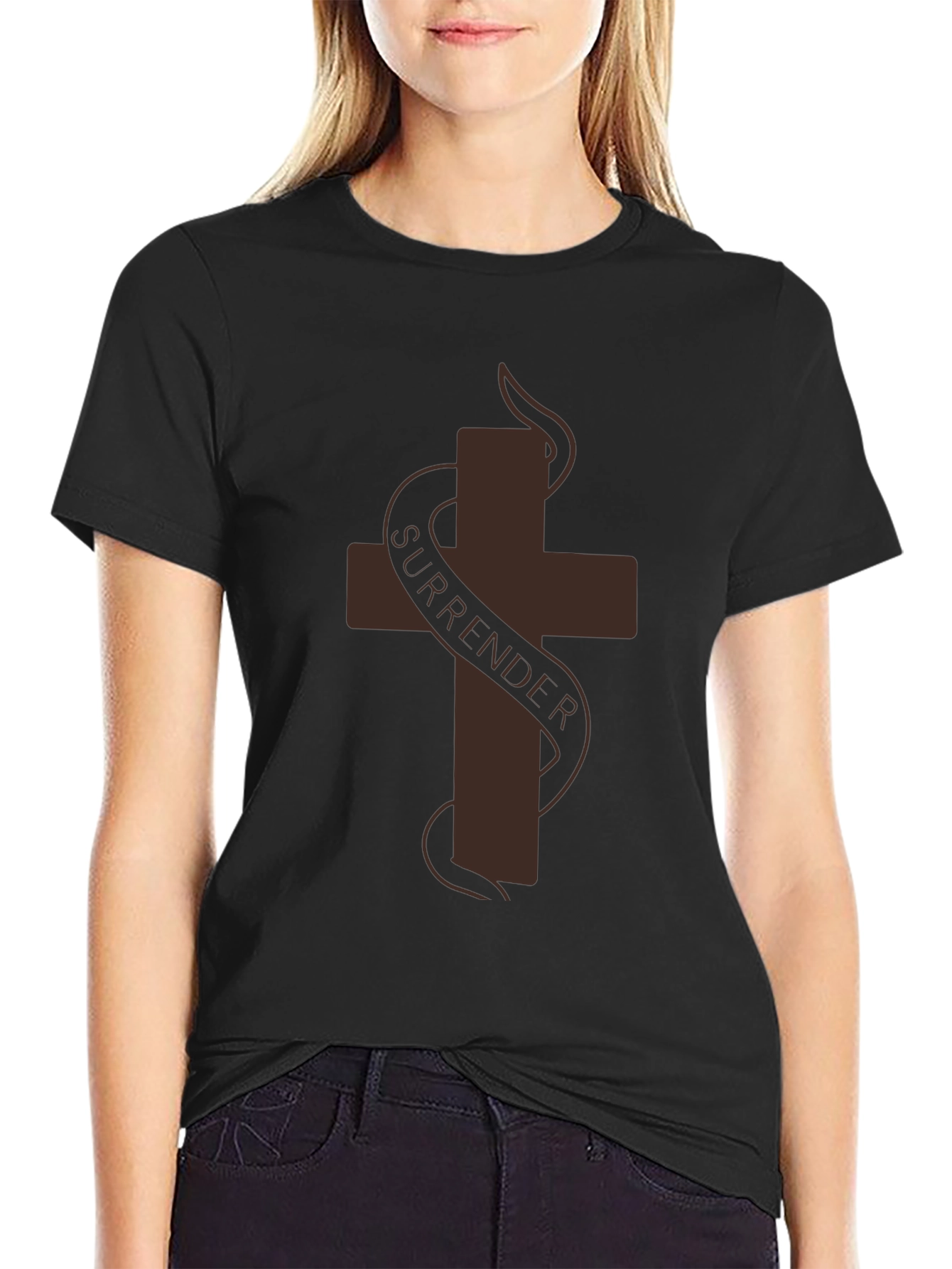 Surrender Cross Graphic T-Shirt - Soft Cotton Tee