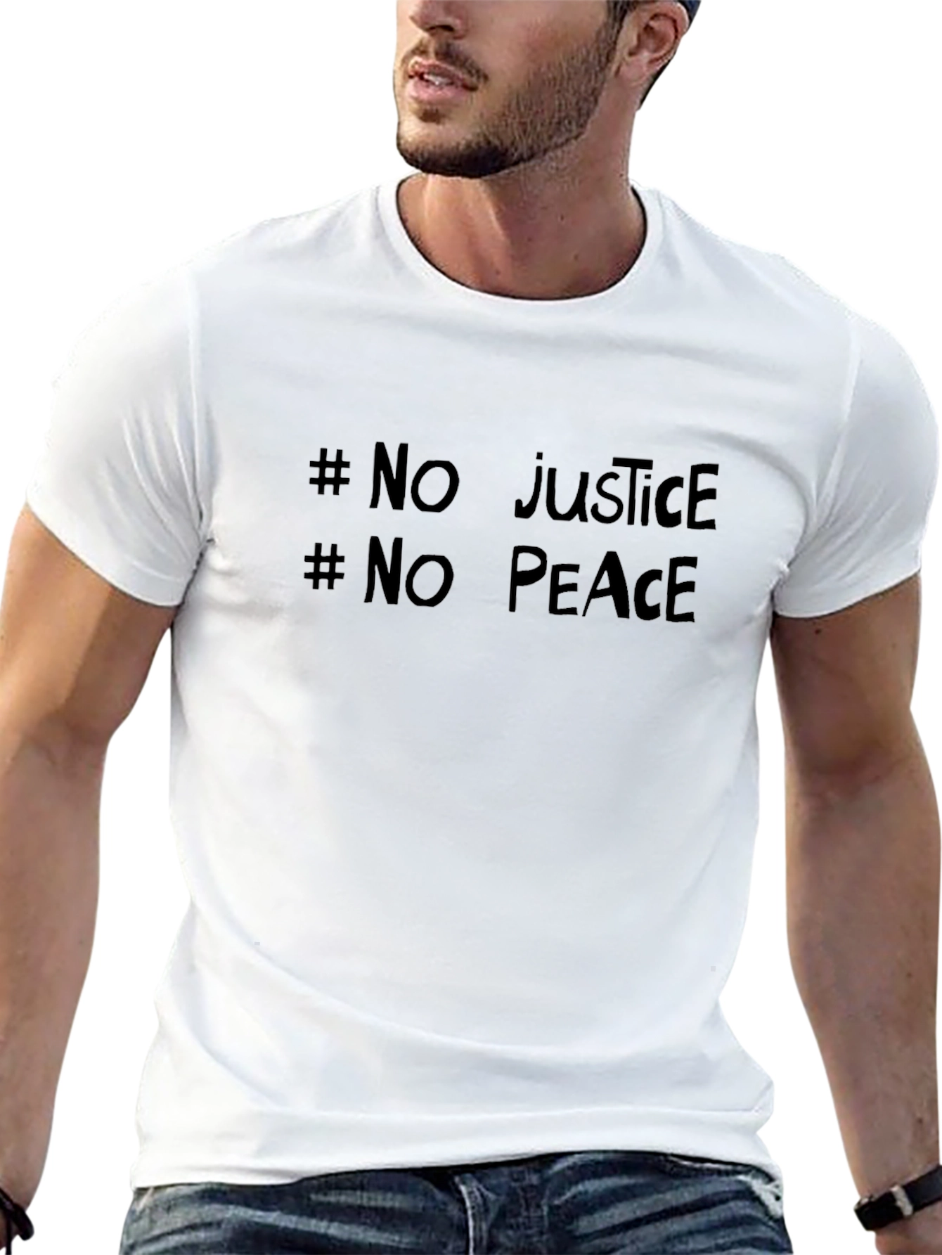 No Justice No Peace Slogan T-Shirt